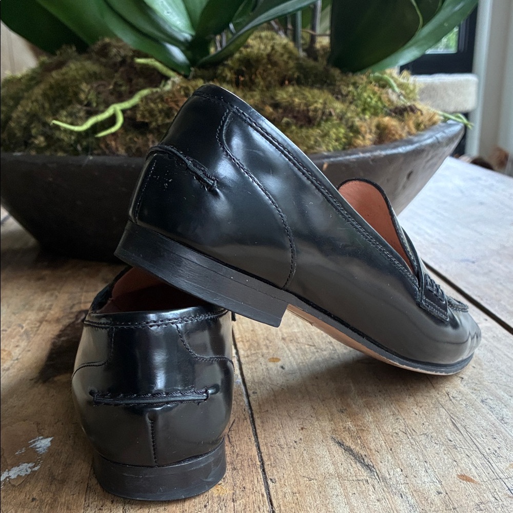 J. Crew Black Leather Penny Loafers for Women - Picture 4 of 4